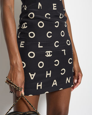 Chanel 97/P CC Coco Alphabet Strap Mini Dress Size FR 38 (UK 10)