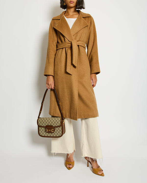 Max Mara Camel Coat with Belt Detail Size IT 34 (UK 2)
