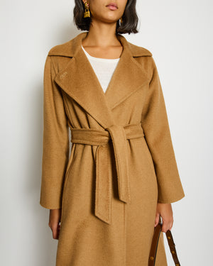 Max Mara Camel Coat with Belt Detail Size IT 34 (UK 2)