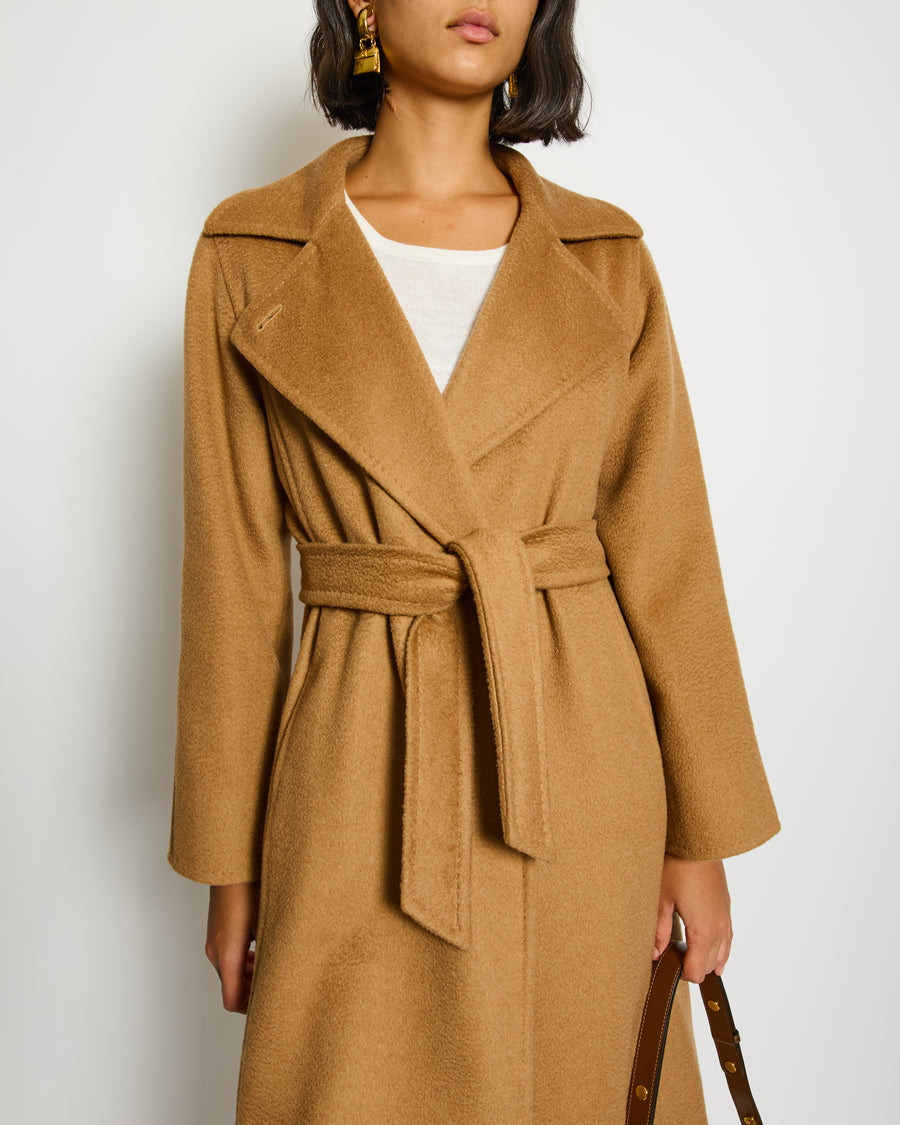 Max Mara Camel Coat with Belt Detail Size IT 34 (UK 2)
