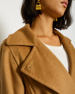 Max Mara Camel Coat with Belt Detail Size IT 34 (UK 2)