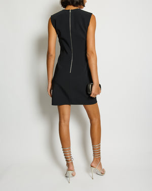 Bottega Veneta Black Sleeveless Mini Dress with Front Corset Detail Size IT 40 (UK 8)