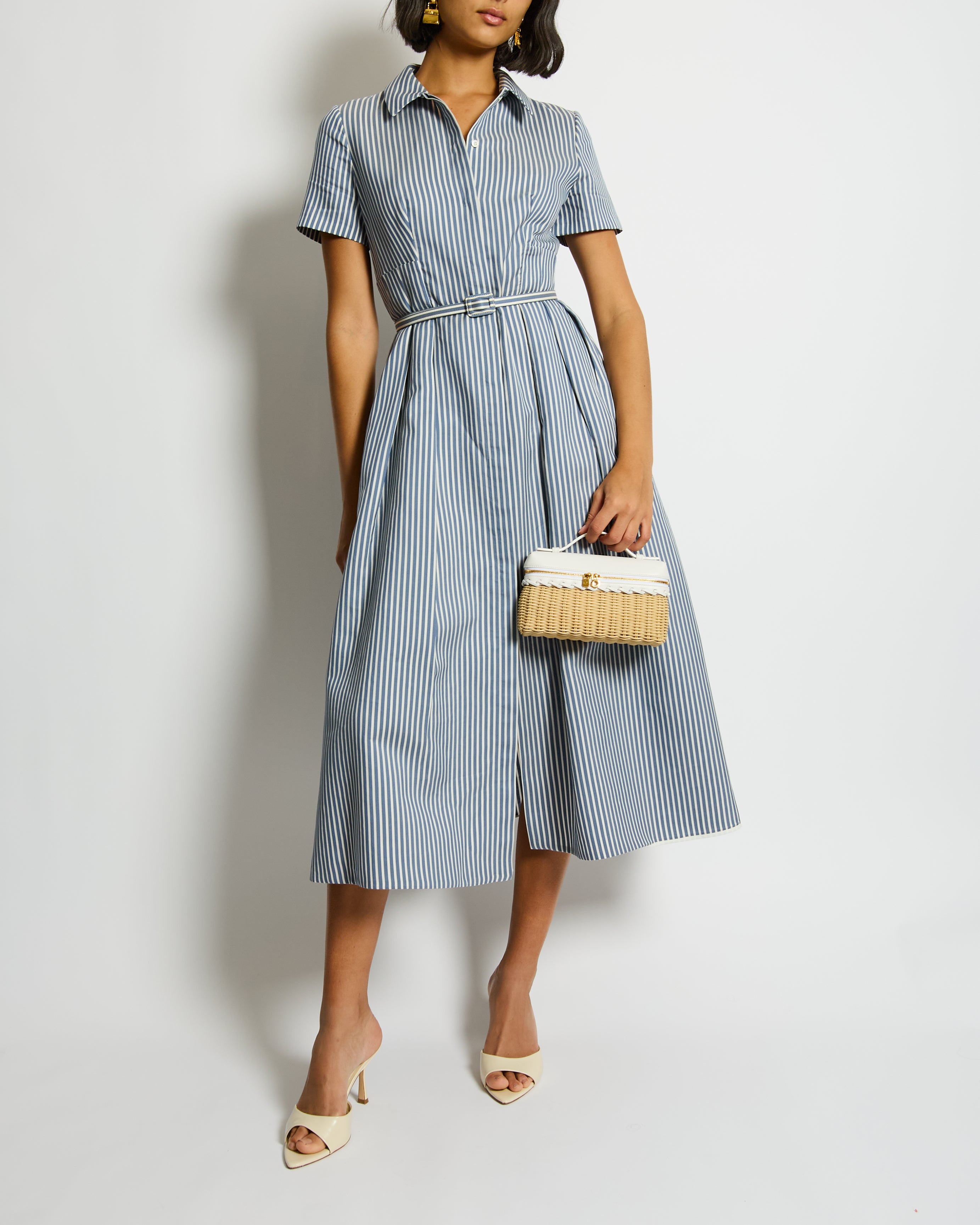 Dress Christine Dior Belt Mid-Length Draped Dress With Belt