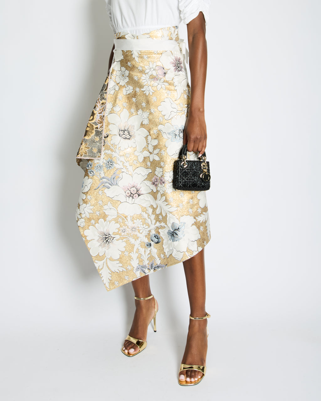 【送料&関税込】Fendi Lace Mesh Midi Skirt Skirt Fabric White | Fendi