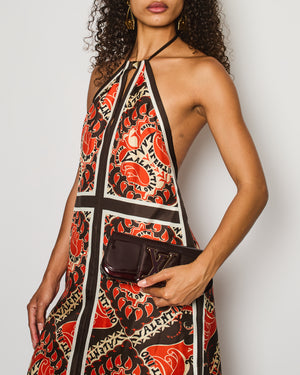 Valentino Red Mini Bandana Print Maxi Dress with Rockstar Stud Detail Size IT 42 (UK 10)
