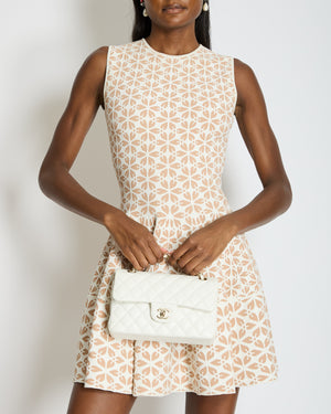 Alexander McQueen Beige Skater Floral Sleeveless Dress Size XS (UK 6)