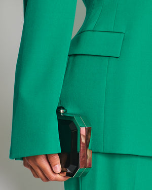Balenciaga Emerald Green Suit Jacket and Straight Leg Trousers Set Size FR 36 (UK 8)