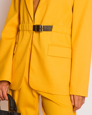 Altuzarra Yellow Suit Jacket and Straight Leg Trousers Set Size FR 40 (UK 12)