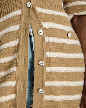 Chanel SS/15 Striped Two Piece Body & Cardigan Set with Pocket Detail Size FR 36 (UK 8)