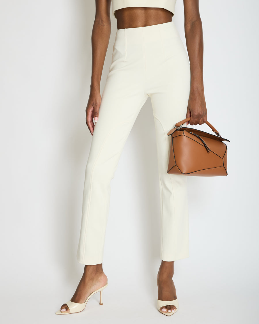 Hermès Cream Riding Trousers with Stitching Detail FR 34 (UK 6)