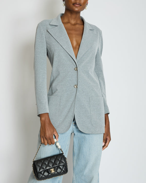 Chanel 98/A Grey Single Breasted Blazer Size FR 38 (UK 10)