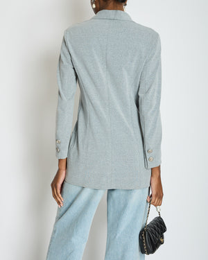 Chanel 98/A Grey Single Breasted Blazer Size FR 38 (UK 10)