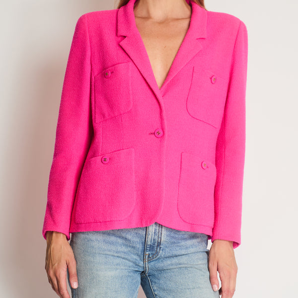 Chanel Hot Pink Spring 1995 Barbie Collection Tweed Jacket with