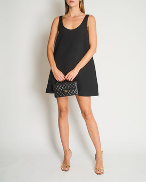 Dior Black Sleeveless Wool and Silk Mini Dress Size FR 40 (UK 12) RRP £2,000