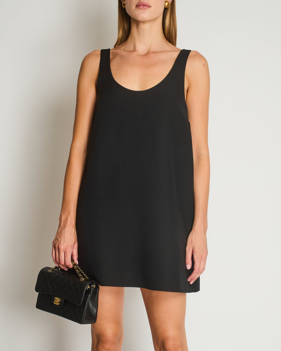 Dior Black Sleeveless Wool and Silk Mini Dress Size FR 40 (UK 12) RRP £2,000