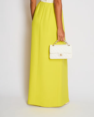 Christian Dior Lime Green Open Maxi Skirt with Pockets FR 34 (UK 6)