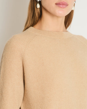 The Row Beige Oversized Ribbed Cashmere Jumper Size M (UK 8/10)