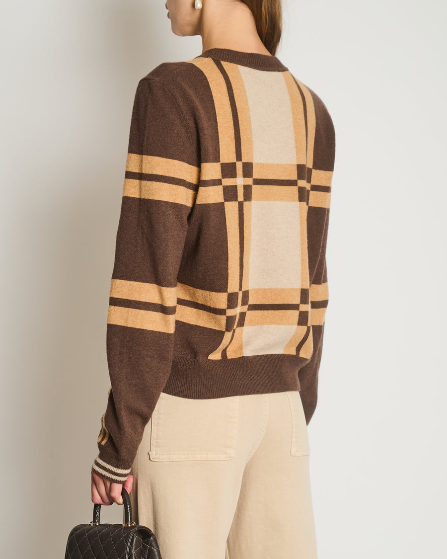 Hermès Brown Brides de Gala Long Sleeve Jumper Size FR 44 (UK 16)
