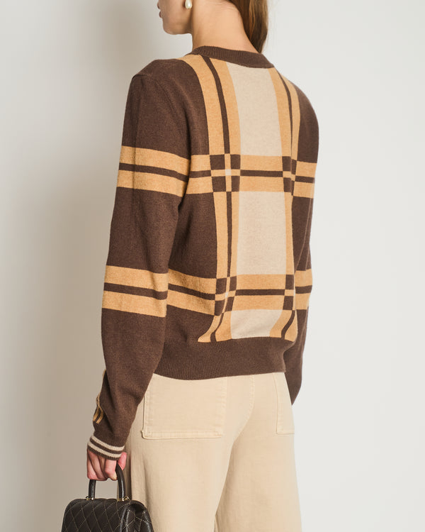 Hermès Brown Brides de Gala Long Sleeve Jumper Size FR 44 (UK 16)