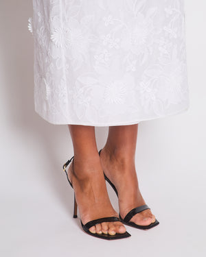 Valentino White Floral Embroidered Maxi Skirt Size IT 42 (UK 10) RRP £2,800