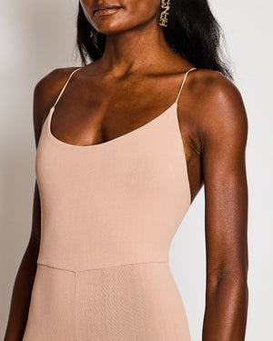 Valentino Light Pink Spandex Spaghetti Strap Full Leg Bodysuit Size XS (UK 4)
