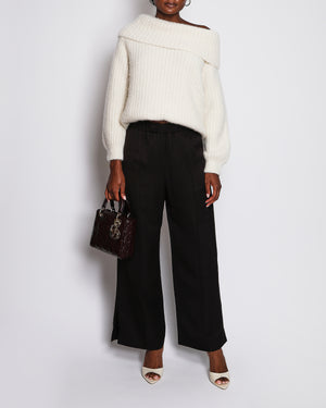 Jil Sander Chocolate Brown Straight Leg Trousers Size UK 12