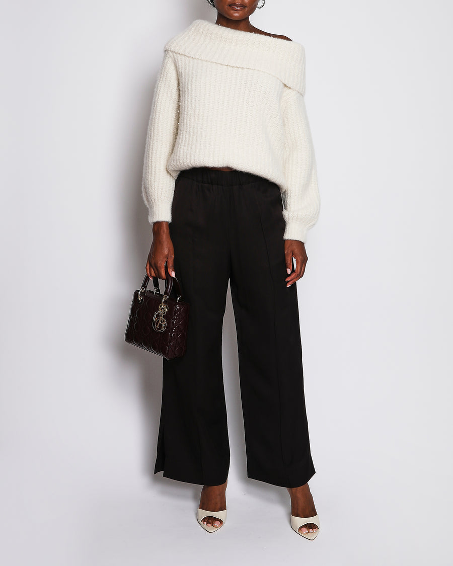 Jil Sander Chocolate Brown Straight Leg Trousers Size UK 12