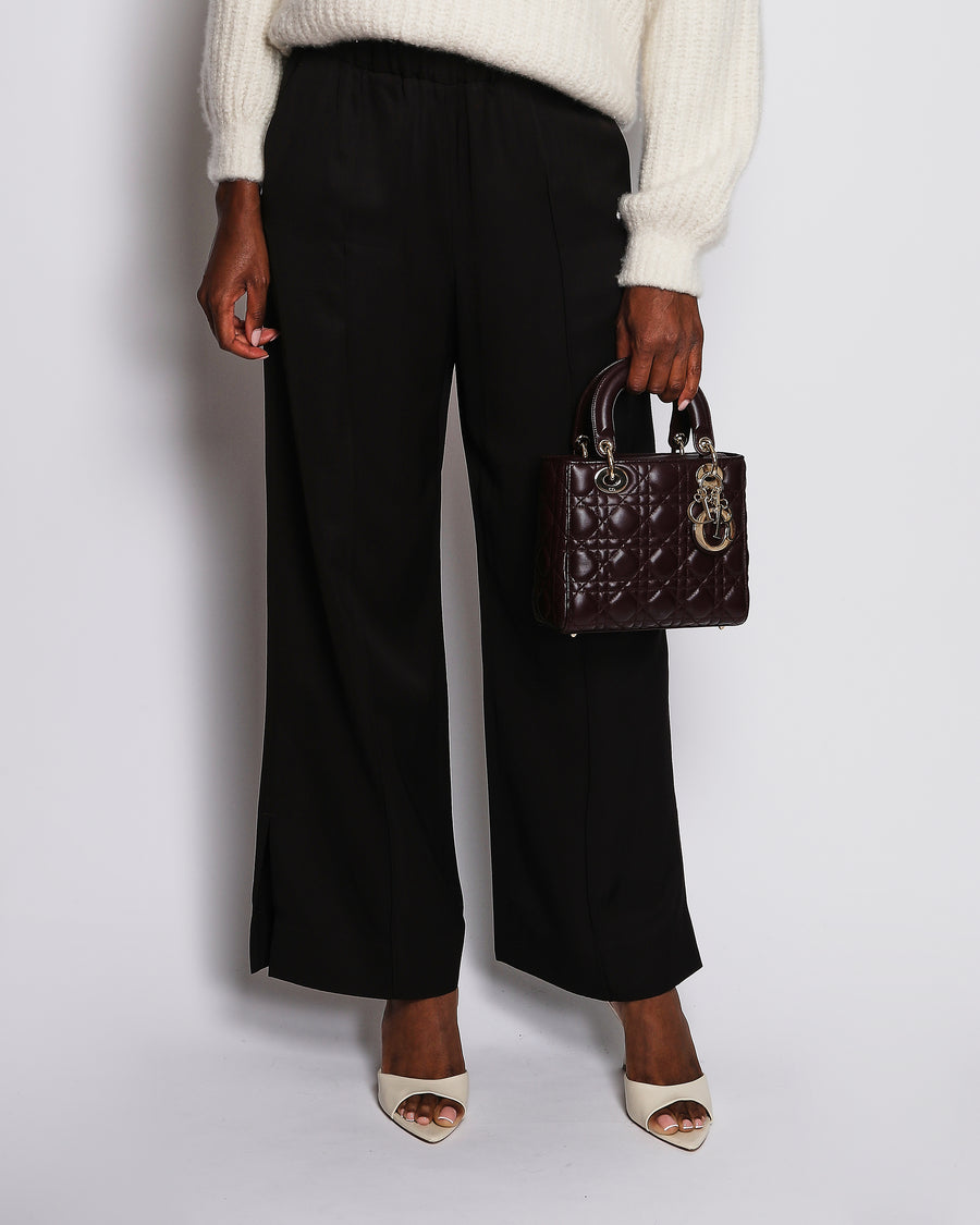 Jil Sander Chocolate Brown Straight Leg Trousers Size UK 12