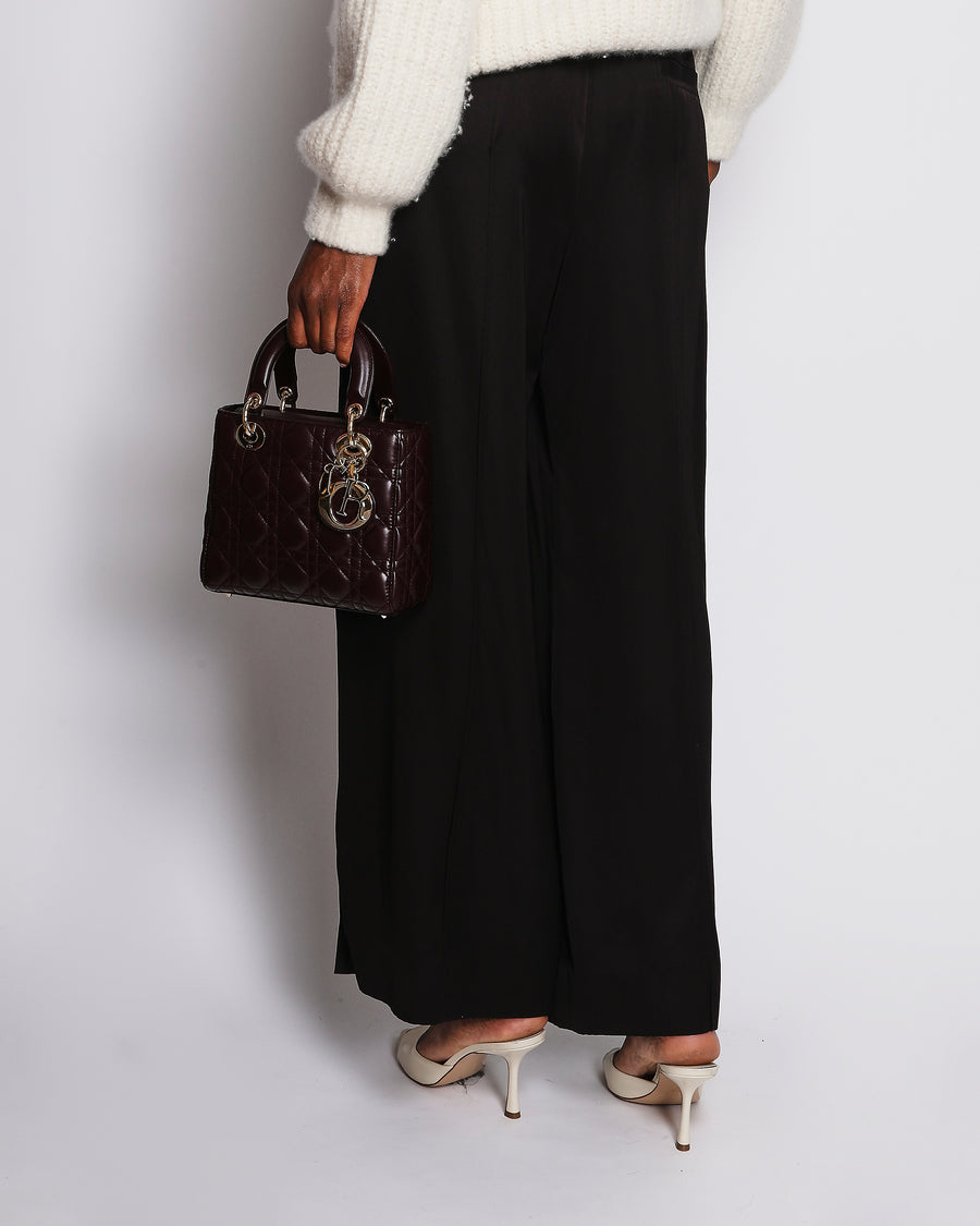 Jil Sander Chocolate Brown Straight Leg Trousers Size UK 12