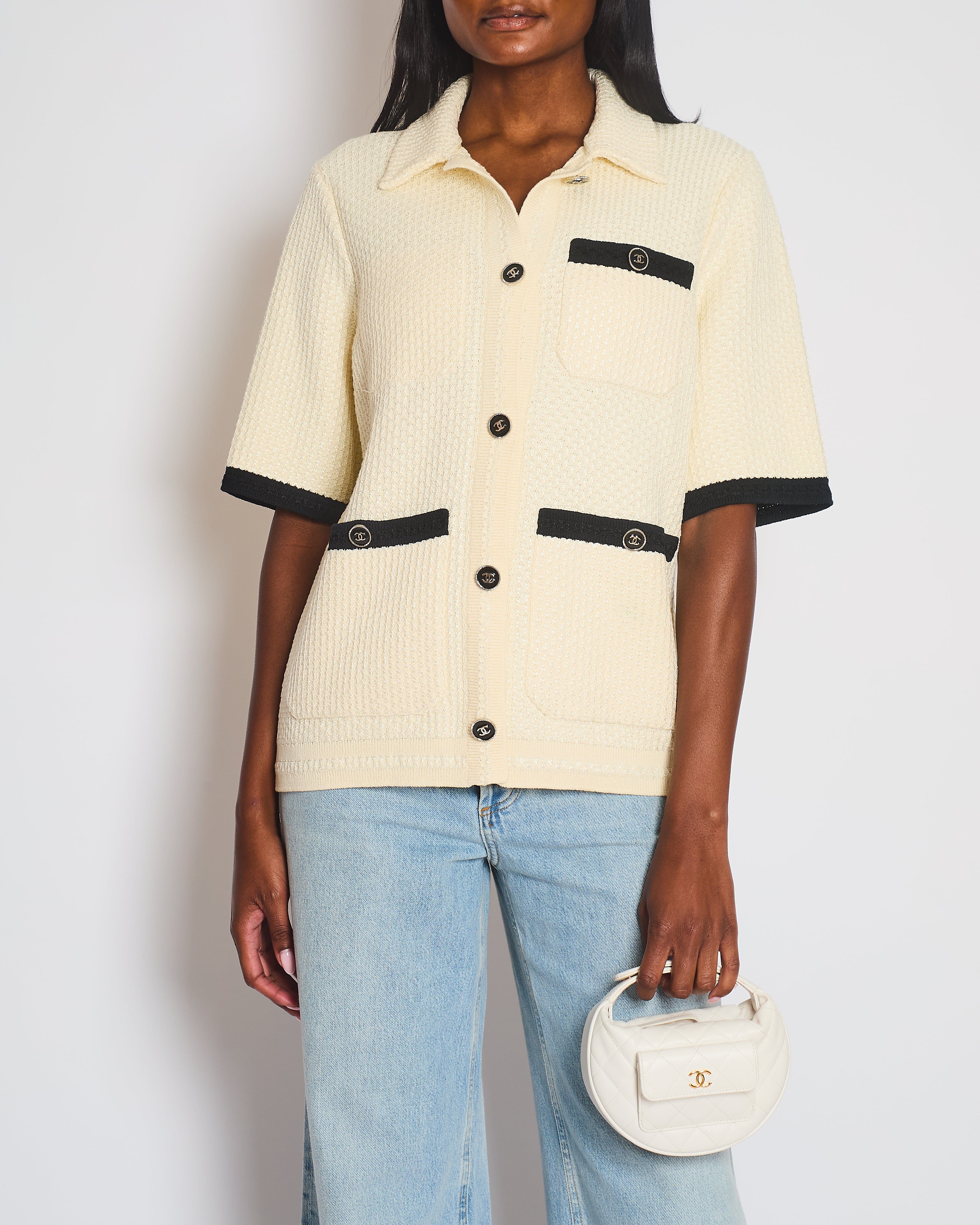 トップス CHANEL 34 トップ - コットン & ミックス ファイバー、ブルー