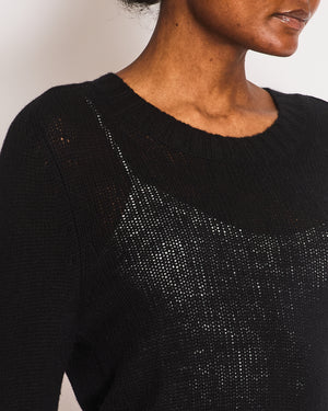 Khaite Black Long-Sleeve Cashmere Jumper Size M (UK 10)