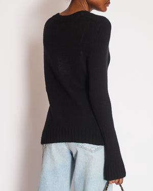 Khaite Black Long-Sleeve Cashmere Jumper Size M (UK 10)