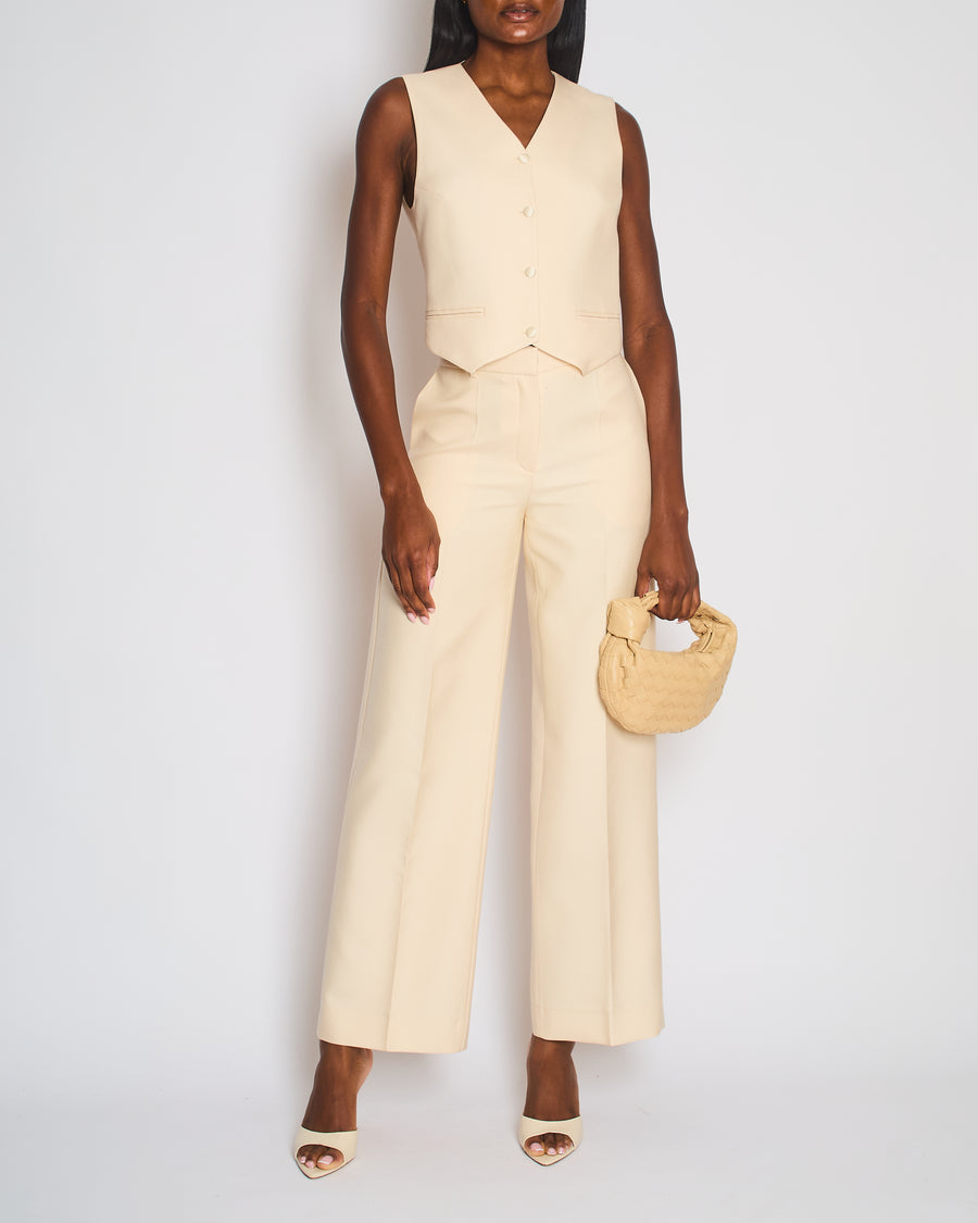 Magda Butrym Cream Waistcoat and Trouser Set Size FR 34 (UK 6)