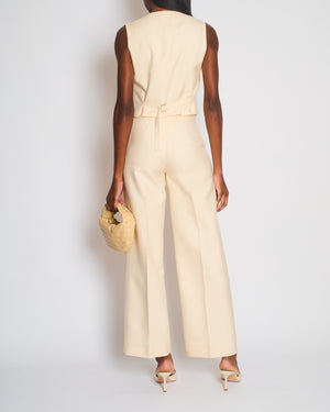 Magda Butrym Cream Waistcoat and Trouser Set Size FR 34 (UK 6)