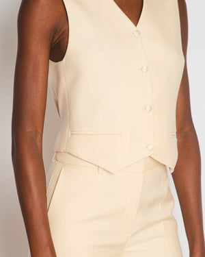 Magda Butrym Cream Waistcoat and Trouser Set Size FR 34 (UK 6)
