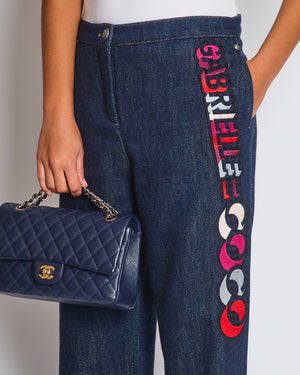 Chanel Dark Indigo "Gabrielle Coco" Straight Leg Jeans Size FR 40 (UK 12)