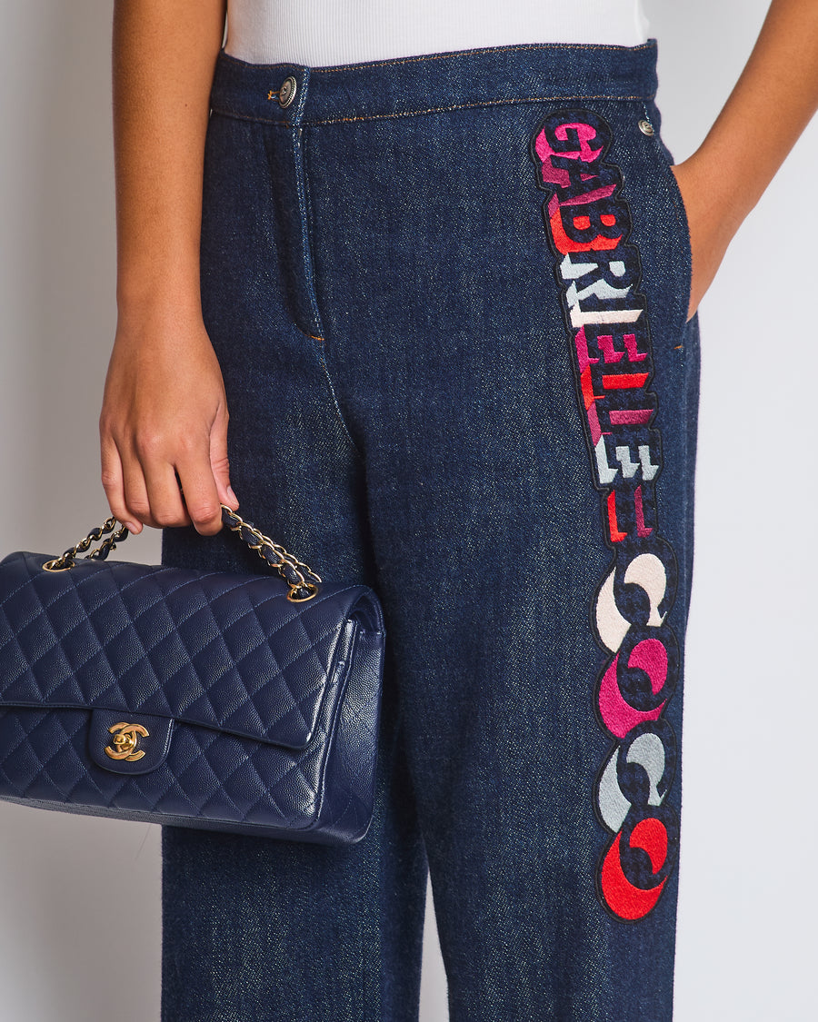 Chanel Dark Indigo "Gabrielle Coco" Straight Leg Jeans Size FR 40 (UK 12)