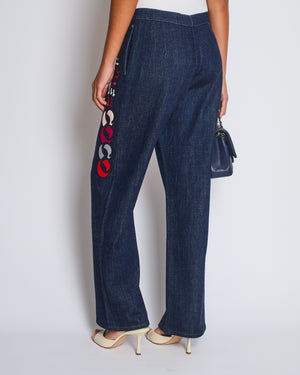 Chanel Dark Indigo "Gabrielle Coco" Straight Leg Jeans Size FR 40 (UK 12)