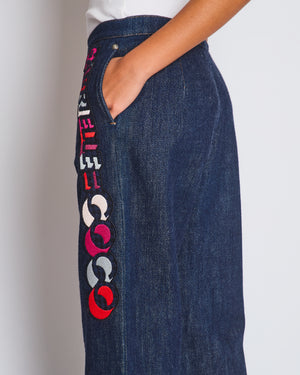 Chanel Dark Indigo "Gabrielle Coco" Straight Leg Jeans Size FR 40 (UK 12)