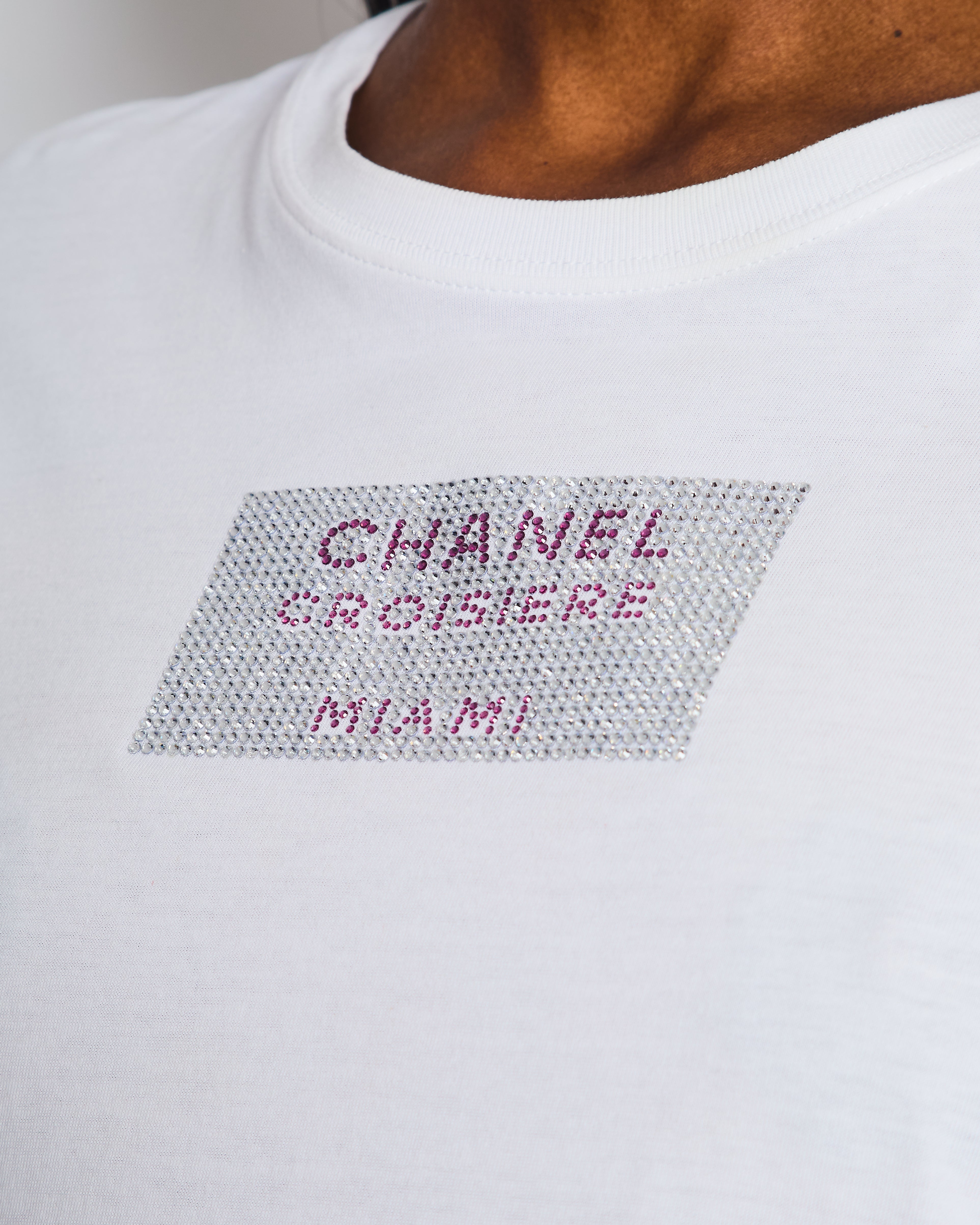 CHANEL Rhinestone Tee C63125K10610 シャネル ラインストーンTシャツ 