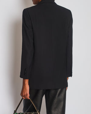 Celine Black Blazer with Satin Lapel Size FR 36 (UK 8)