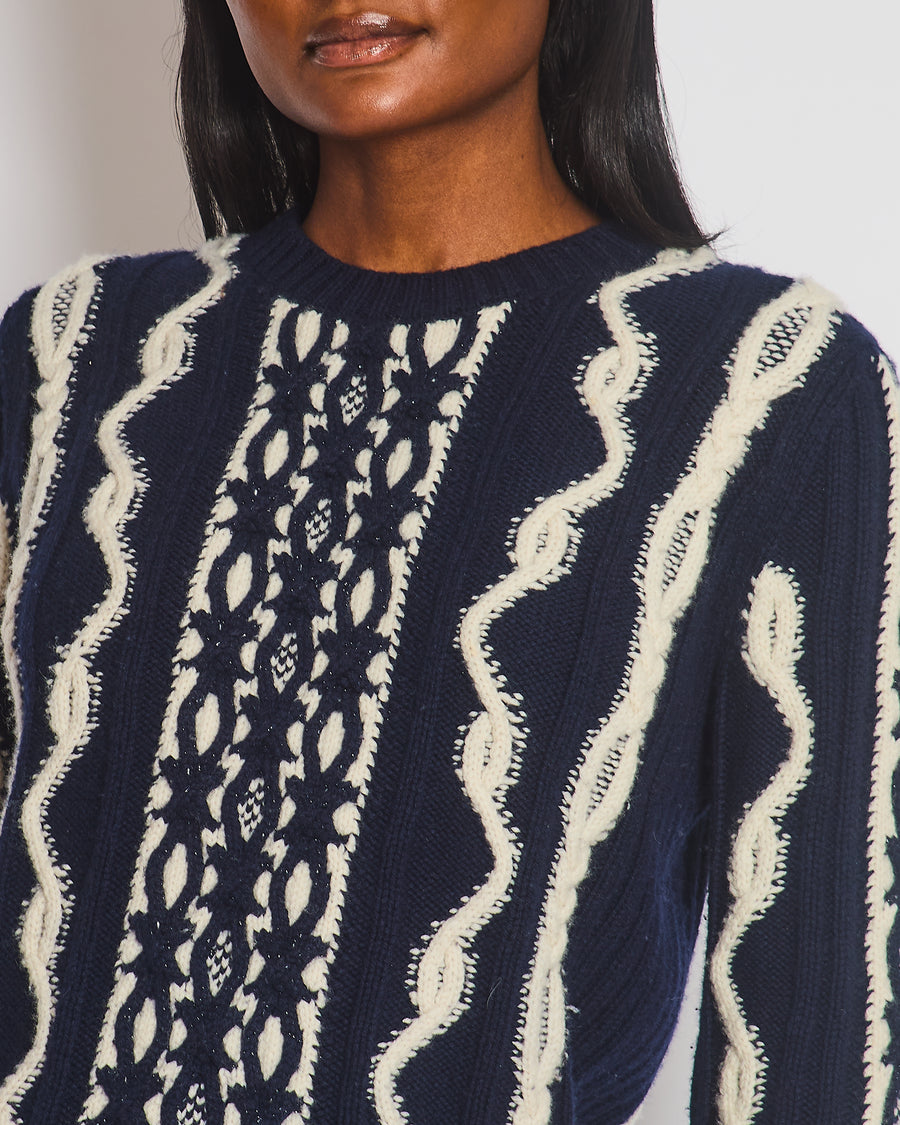 Chanel 18A Paris Hamburg Knitted Glitter Jumper Size FR 38 (UK 10)