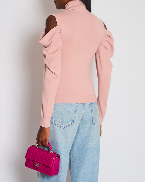 Louis Vuitton Pink Cut-Out Long Sleeve Jumper Size S (UK 8)