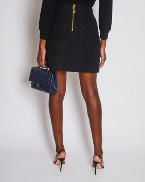 Louis Vuitton Black A-Line Tweed Mini Skirt Size FR 40 (UK 12)