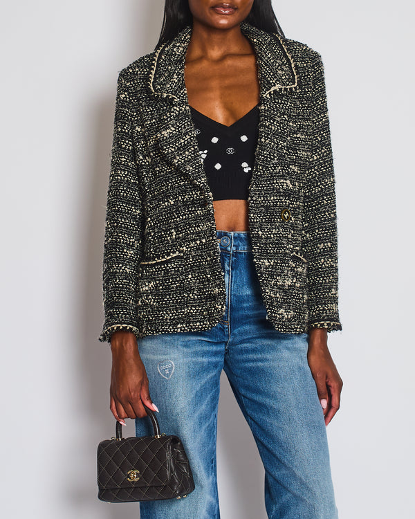 Chanel 94A Single Breasted Wool Jacket with CC Button Detail Size FR 38 (UK 10)