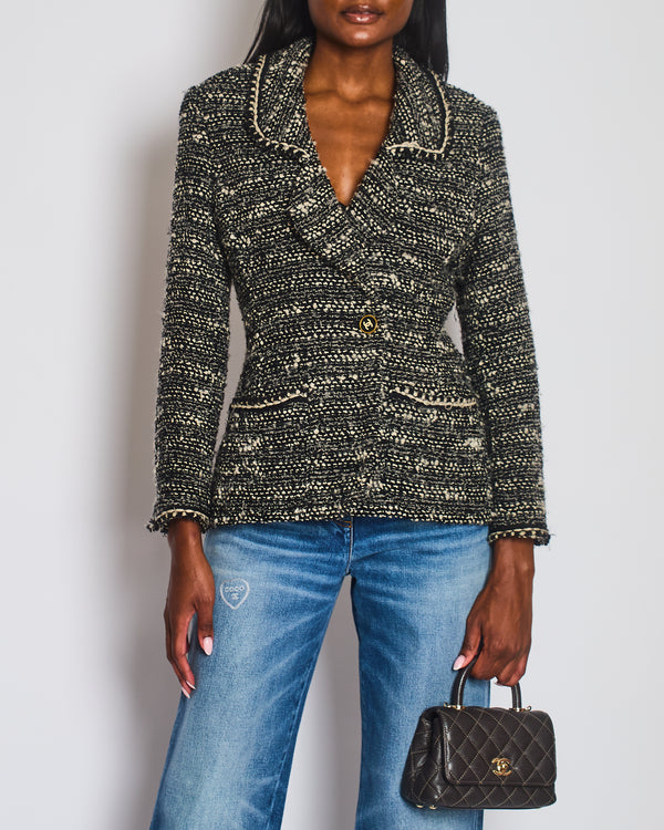 Chanel 94A Single Breasted Wool Jacket with CC Button Detail Size FR 38 (UK 10)