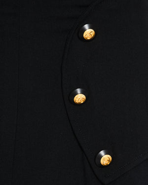 *FIRE PRICE* Chanel 93A Black High-Waist Maxi Skirt with Button Details Size FR 42 (UK 14)