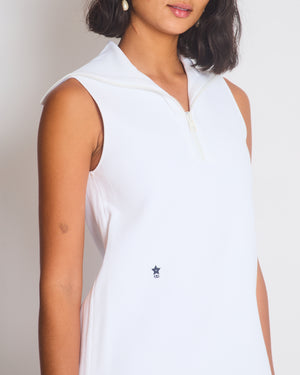 Christian Dior Dioriviera White Sleeveless Knit Straight Mini Dress Size FR 36 (UK 8)