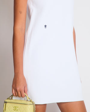 Christian Dior Dioriviera White Sleeveless Knit Straight Mini Dress Size FR 36 (UK 8)
