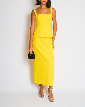 Emilia Wickstead Yellow Top and Skirt Set Size FR 36 (UK 8)